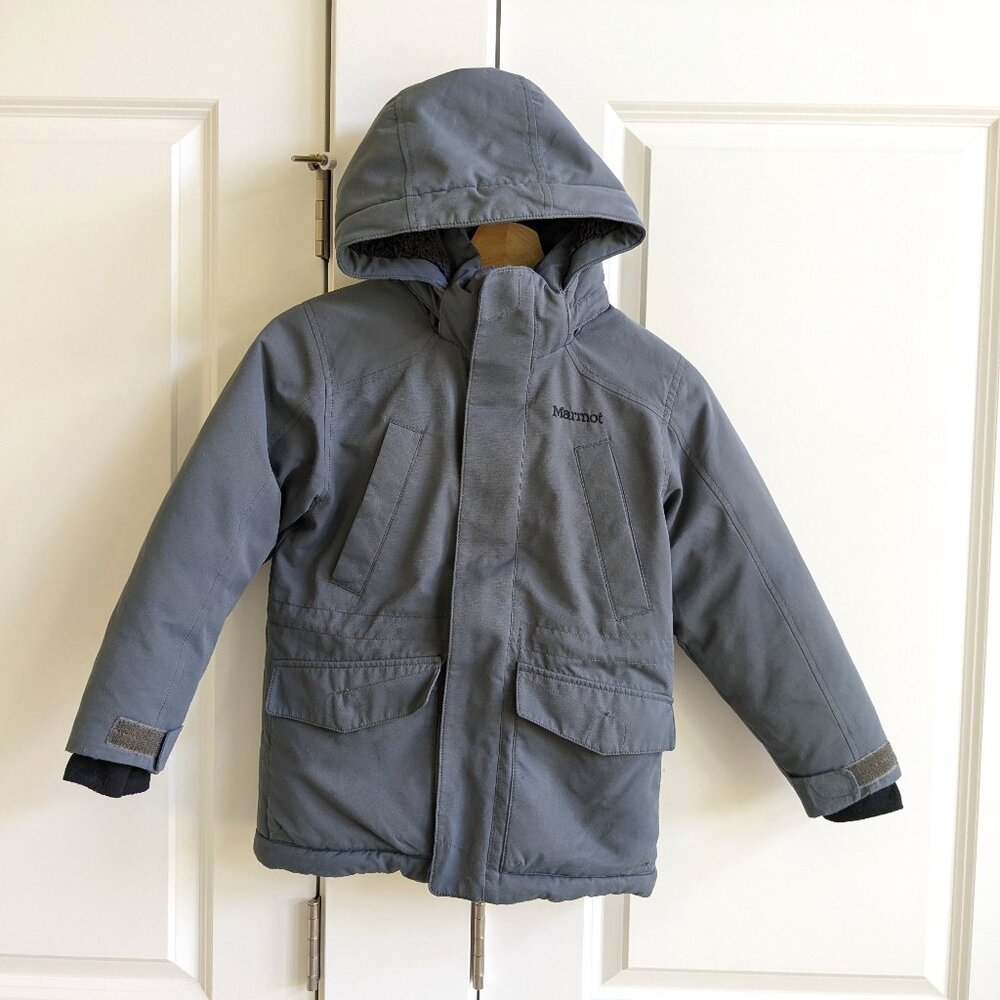 Marmot Parka Kids S Gray Bridgeport Anorak 700 Fill Down Jacket Warm Winter Coat